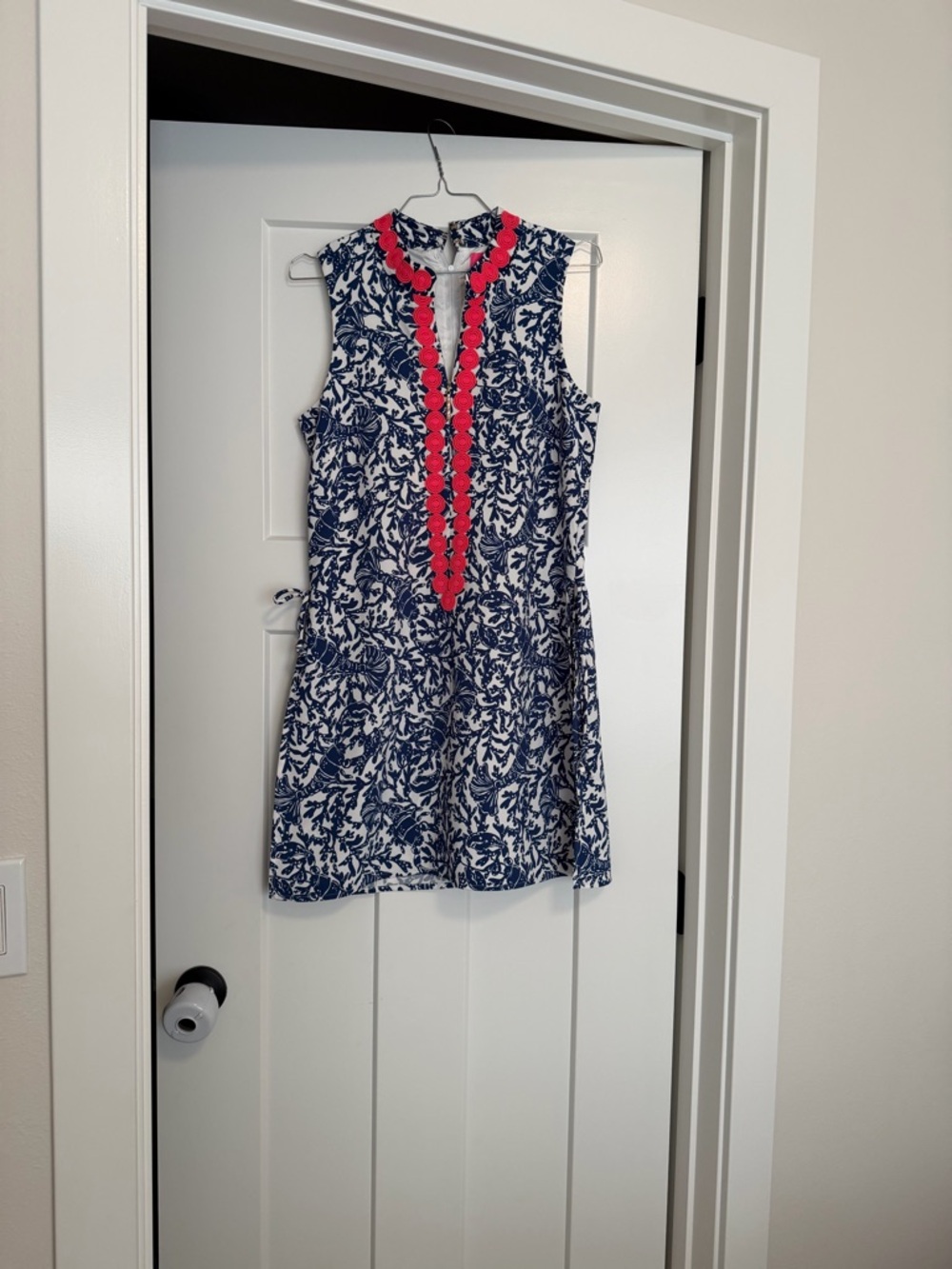 Lilly Pulitzer Navy and Hot Pink Sleeveless Mini Dress